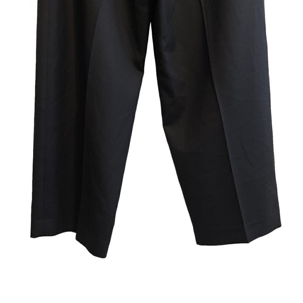 The Row Marian Wool Blend Pleated Front High Rise Wide Leg Pants Black 8 - Picture 8 of 12